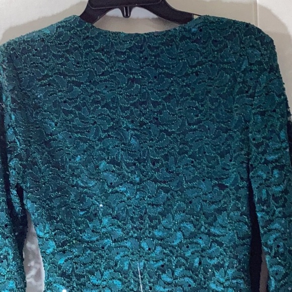 Connected
Women's Sequin-Lace 3/4-Sleeve Faux-Wrap Dress - Picture 8 of 10